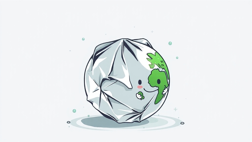알루미늄 호일 재활용 (illustration 스타일)