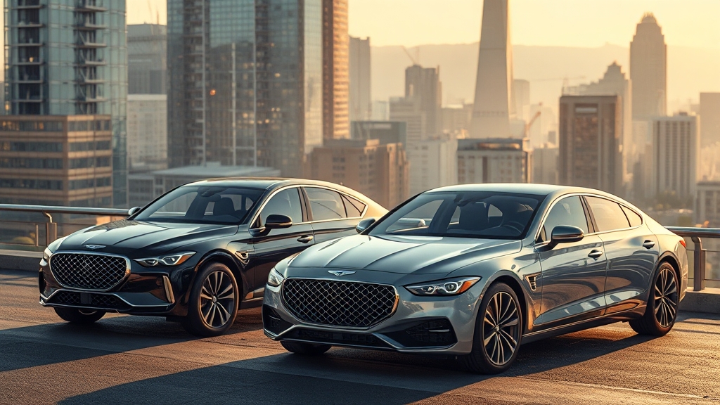 제네시스 중고차 시세 개요 (realistic 스타일)