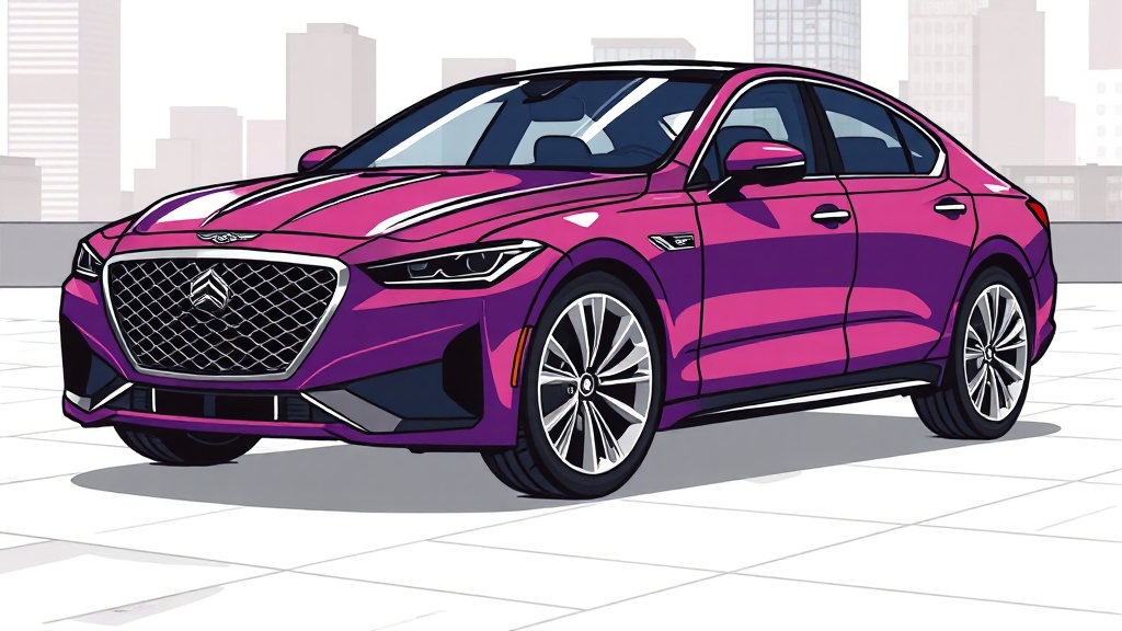 제네시스 모델별 중고차 시세 비교 (cartoon 스타일)