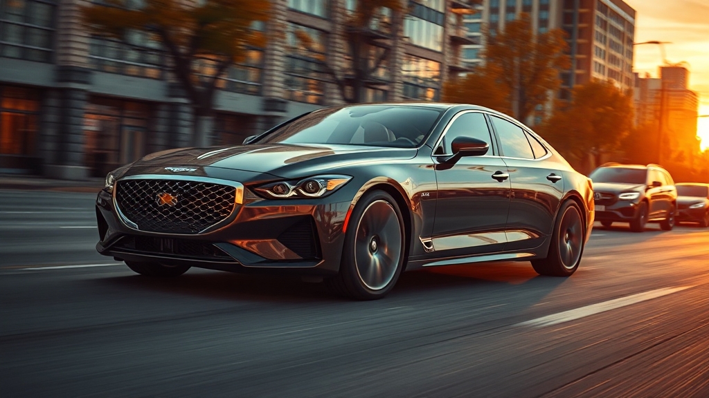 제네시스 중고차 시세 전망 (realistic 스타일)