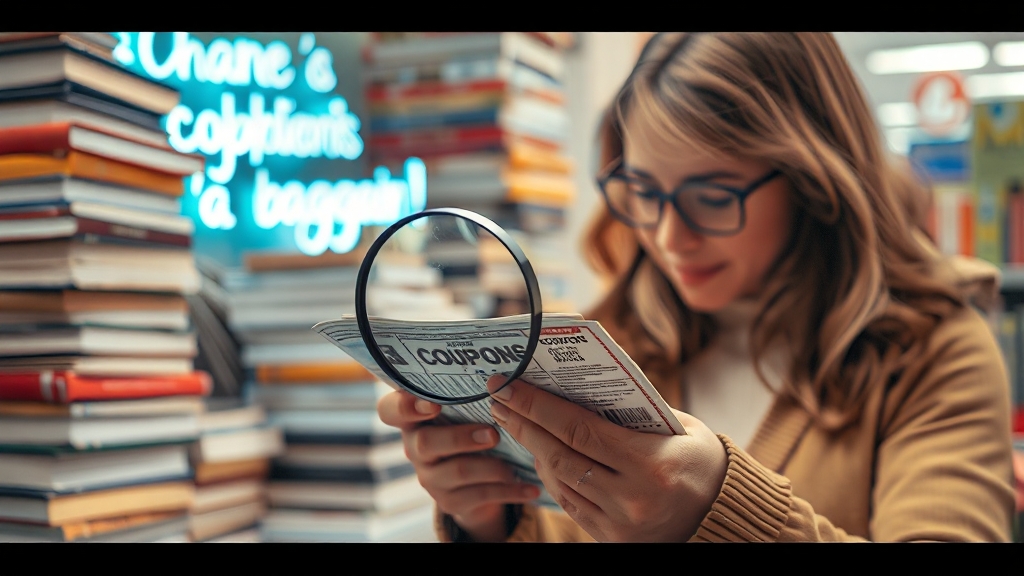 온라인 서점별 쿠폰 비교 (realistic 스타일)