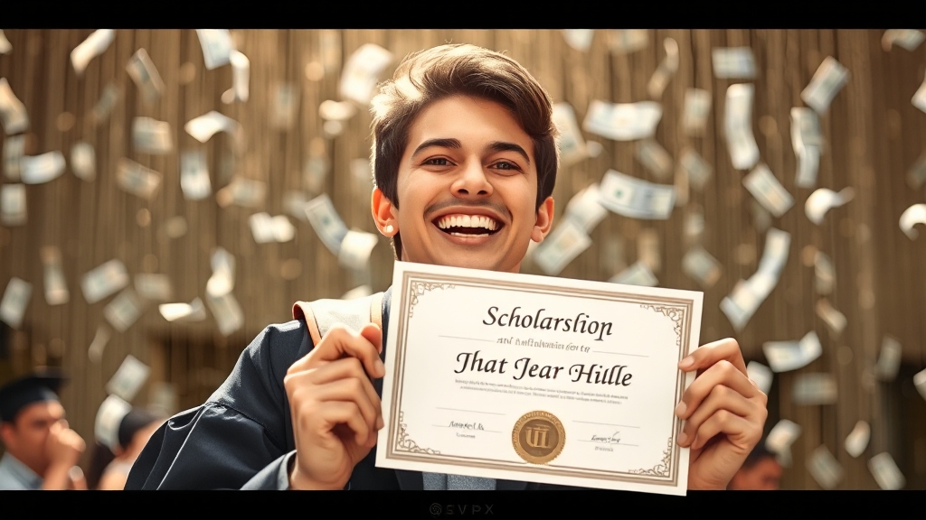 장학금 유형 및 지원 금액 (realistic 스타일)