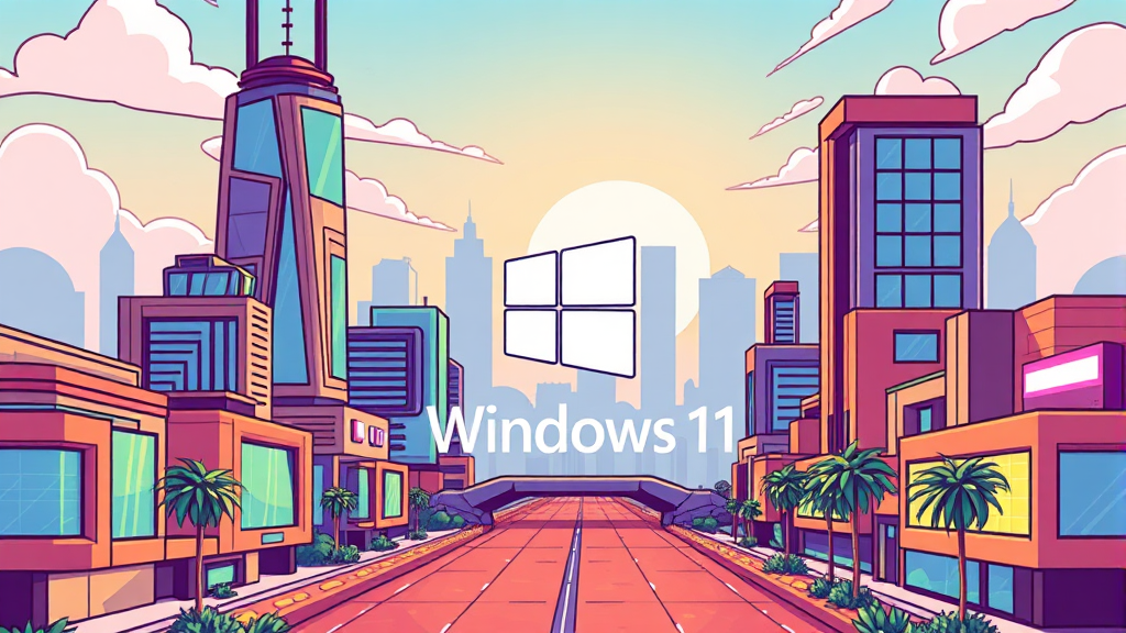윈도우 11 완벽 가이드: 업데이트, 다크 모드 설정, 최적화 A to Z 9 윈도우 11, 더 나은 디지털 라이프를 위한 선택 (cartoon 스타일)
