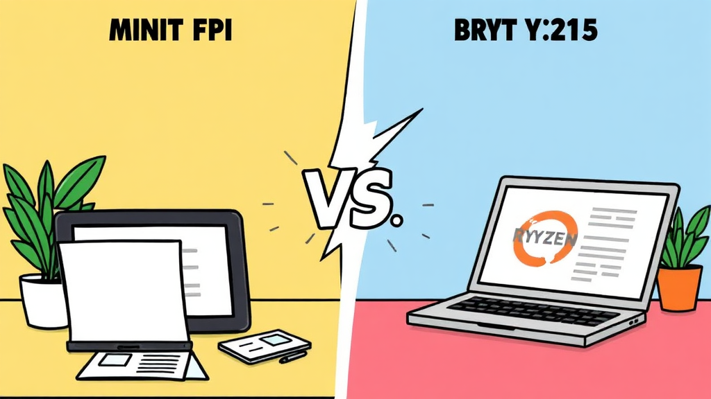 N100 vs Ryzen 5 3500U: 미니 PC 및 노트북 CPU 성능 비교 분석 7 일상 작업 성능 비교: 문서 작업 및 멀티태스킹 (cartoon 스타일)