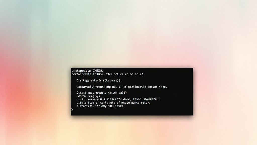 CHKDSK 실행 중지 및 취소 방법 (watercolor 스타일)