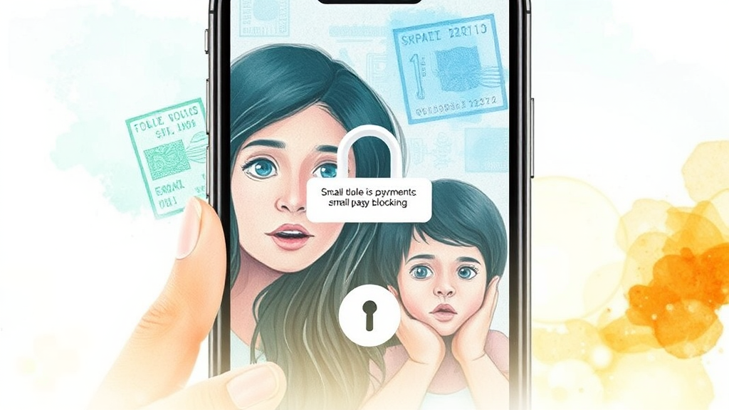 소액결제, 왜 차단해야 할까요? (watercolor 스타일)