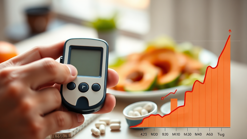 알파리포산과 혈당 관리 (realistic 스타일)
