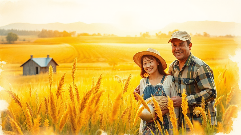 농어민 지원 정책, 풍요로운 농어촌 (watercolor 스타일)