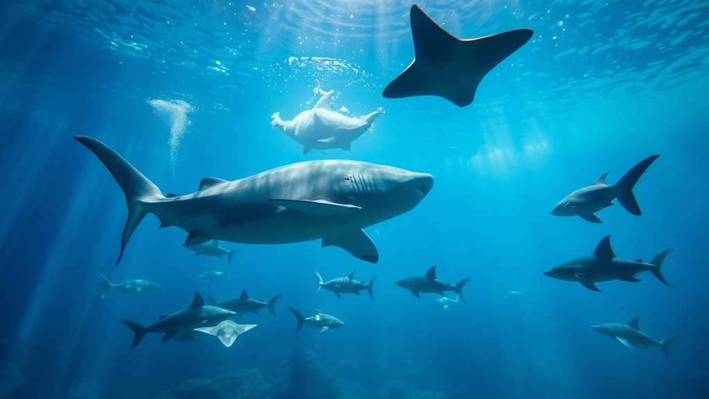 필수 방문 코스: 츄라우미 수족관 (realistic 스타일)