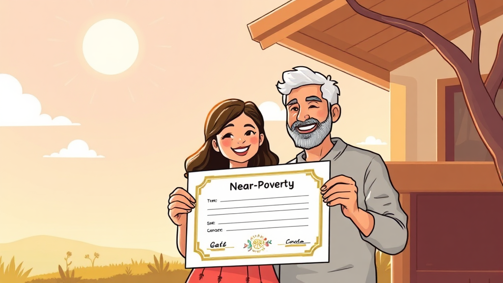 차상위계층 확인서 발급 방법 (illustration 스타일)