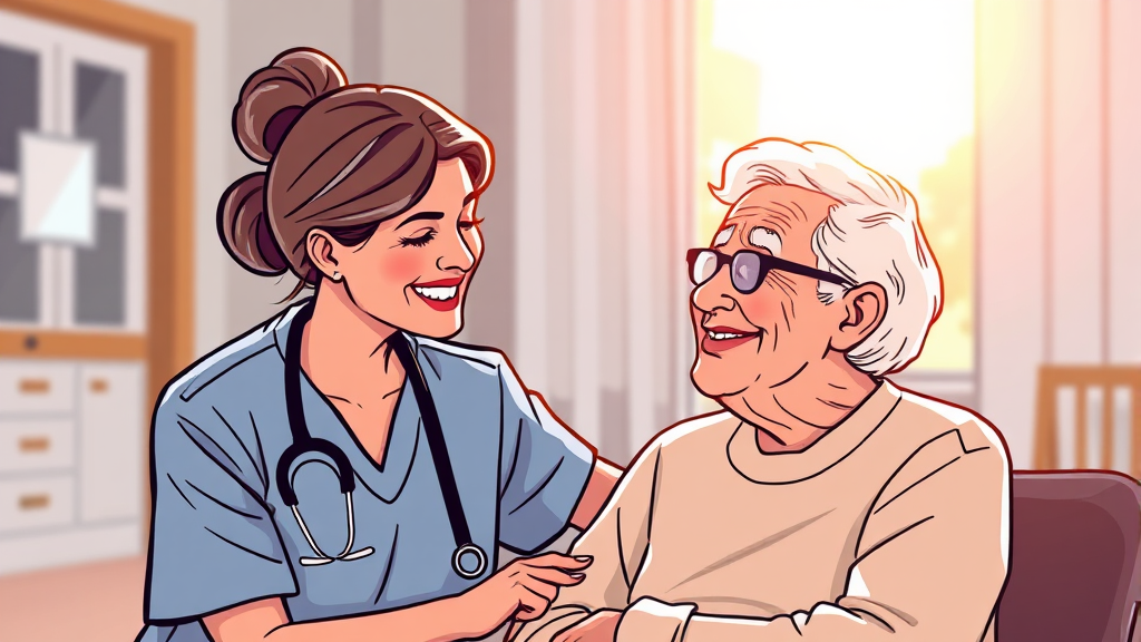 방문요양, 왜 필요할까? (illustration 스타일)