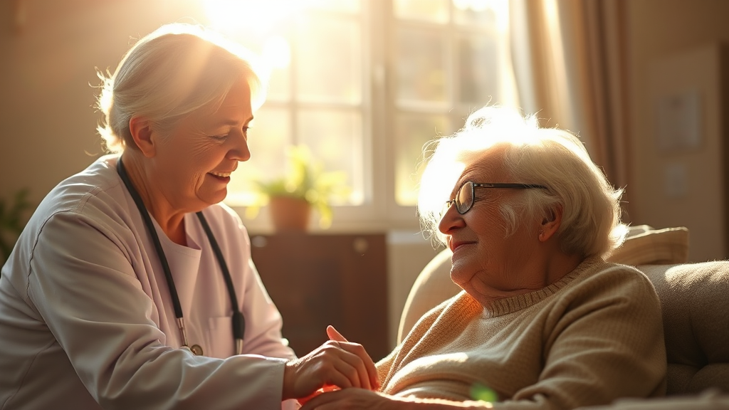 장기요양 등급 신청 절차 (realistic 스타일)