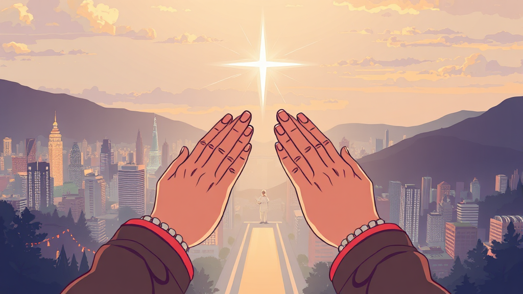 하이델베르크 요리문답과 함께하는 주기도문 묵상: 깊이 있는 이해와 적용 8 일상생활에서 주기도문 묵상 적용 (illustration 스타일)